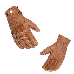 Guantes Ligeros de Cuero para Motocicleta con Función Táctil, Antideslizantes, Dedos Completos, Personalizados para Protección en Exteriores - Product Image 1