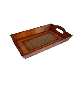 Natural Bulk Acacia Wood Modern <b>Large</b> <b>Serving</b> <b>Tray</b> Handle Hand Painted Decorative Eco-Friendly Customizable Food Bedtime - Product Image 6