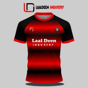 Camiseta de Fútbol para Hombre Laal Deen Industry, Sublimada, Personalizada con Nombre del Equipo y Letras, 100% Poliéster, Cuello Redondo, Manga Corta, Corte Atlético - Product Image 5