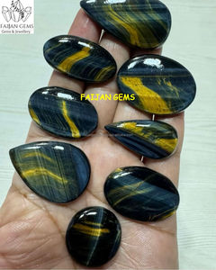 Cabujón de piedras preciosas sueltas de tigre múltiple Natural, forma de mezcla pulida, cristal de todos los tamaños para la fabricación de colgantes de joyería - Product Image 1
