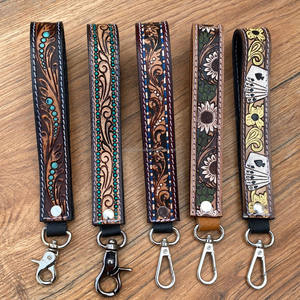 สายคล้องข้อมือหนังแท้พวงกุญแจสายคล้องขนาดใหญ่แบบกำหนดเอง - Product Image 5