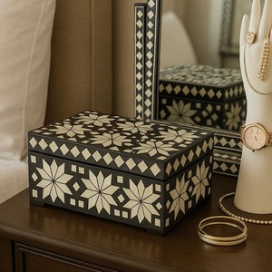 Handmade Bone Inlay Treasure <b>Box</b> For Jewelry Accessories <b>Memories</b> Small Items And Beautiful Home Decoration - Product Image 1