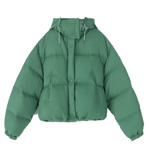 Veste d'hiver en cuir matelassée pour homme de qualité supérieure, col montant en tissage crocheté, broderies, service OEM - Product Image 3