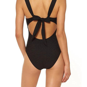 Nouvelles tenues de bain, 10 pièces MOQ, couleur unie personnalisée, maillot de bain une pièce sexy avec logo personnalisé pour femmes, anti-UV, SpandexPolyester - Product Image 6