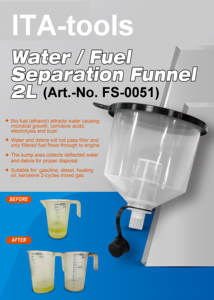 ITA Tools FS-0051 Entonnoir de séparation eau-carburant en polypropylène 2L - Product Image 4