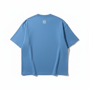 เสื้อยืดคอกลมโอเวอร์ไซส์ลำลองแขนสั้นสำหรับผู้ชาย ผ้าเจอร์ซีย์คอตตอน 100% ระบายอากาศได้ดี ไม่เป็นขุย น้ำหนัก 220 กรัม โลโก้ด้านหน้า สไตล์สตรีท - Product Image 4
