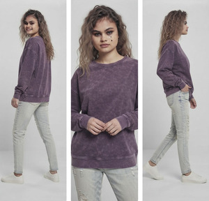 T-shirt ample à col rond et manches longues pour femme, style vintage délavé, respirant et écologique, idéal pour l'été - Product Image 6