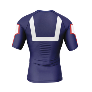 Custom Wholesale <b>Men's</b> Quick Dry Fitness <b>Compression</b> <b>Shirt</b> Polyester Tights Bodybuilding Breathable Muscle <b>Compression</b> <b>Shirt</b> <b>Men</b> - Product Image 2