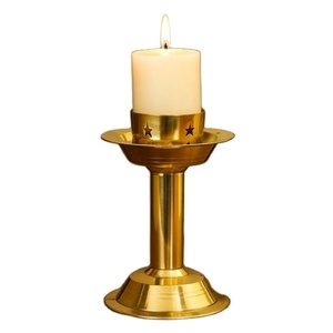 เชิงเทียนทองเหลืองบริสุทธิ์สำหรับตกแต่งห้องสวดมนต์ตกแต่งบ้าน - Product Image 1