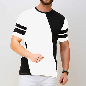 T-shirt en jersey pour homme, taille plus, manches courtes, col rond, tricoté, décontracté, 100% laine mérinos, écologique - Product Image 2