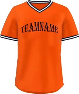 <b>Baseball</b> V Neck Shirt Short Sleeve Breathable 100%Polyester Mesh Moisture Wicking Pullover Youth Teams Training Wear Jersey - Product Image 3