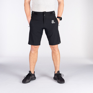 Pantalones Cortos Bermuda Negros para Hombre, Cintura Media, Cierre de Botones, Secado Rápido, Estilo Deportivo, Tela Oxford 180g, Estilo Cargo con Logotipo Frontal y Bolsillos - Product Image 1
