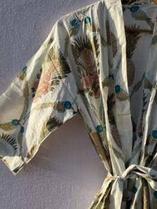 Peignoir Kimono Floral Léger en Coton pour Femme, Robe de Chambre d'Été, Tenue de Spa, Cache-Maillot de Plage avec Ceinture - Product Image 5