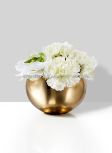 แจกันดอกไม้โลหะสำหรับบ้านไร่สไตล์โมเดิร์นชนบทแจกันตั้งโต๊ะทำจากทองเหลืองไม่เหมือนใครตกแต่งใหม่ - Product Image 4