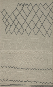 Tapis moderne abstrait tufté à la main, rectangulaire, en laine et coton, réversible, ignifuge, écologique, rembourré pour salon - Product Image 3