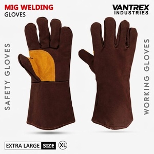 Leather Safety Welding <b>Gloves</b> Elbow Length <b>Thermal</b> Protection Outdoor Four Seasons Use Breathable Needle Detection Plain Casual - Product Image 4