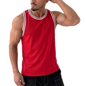 Débardeur Homme Personnalisé Streetwear Rayé à Bordure Contrastante en Coton Mélangé Doux pour l'Été – Vente en Gros - Product Image 3
