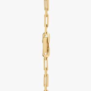 Yellow Gold Paperclip Chain Lab Grown Diamond Bar <b>Bracelet</b> For Women Wholesale - Product Image 5