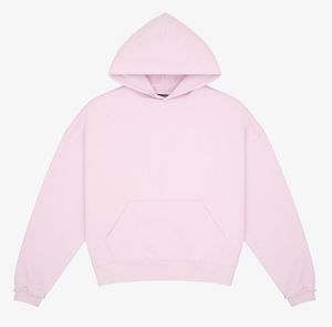 เสื้อฮู้ดสีชมพูอ่อนขนาดใหญ่พิเศษ ผ้าฝ้ายฟลีซ 100% ใส่ได้ทั้งชายและหญิง สไตล์ลำลองสำหรับฤดูใบไม้ร่วง - Product Image 1