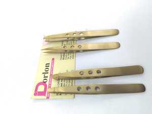 Pince à épiler sourcils en or mat, design et logo personnalisés, pince à épiler sourcils biseautée et pointue, fabrication avec faible MOQ - Product Image 3