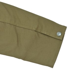 Men's Brown Canvas Logo Front Hooded Collar Shirt Jacket <b>Covered</b> <b>Button</b> Closure Breathable 100% Cotton Winter Streetwear Regular - Product Image 4