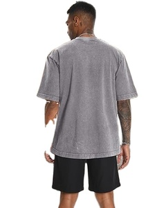 Surdimensionné Baggy T-shirts Plain Teint Nouveau Style Ras Du Cou Goutte D'épaule Hip Hop D'été En Plein Air 240Gsm Épais T-shirt Respirant - Product Image 6