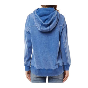 Buy High Quality Stylish Women Hoodies Wholesale New Design Solid Color Streetwear Winter Custom Printed 100% Cotton Hoodies - Product Image 2
