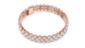 เพชรทรงกลมเพาะเลี้ยงในห้องปฏิบัติการสุดหรู ชุบโรเดียม ทองคำขาว 18 กะรัต ประดับเพชร เหมาะสำหรับใส่ทุกวัน/ใส่ทำงาน งานแต่งงาน งานหมั้น สำหรับผู้หญิง - Product Image 2