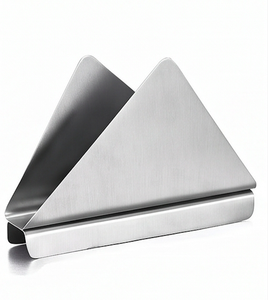 Porta Servilletas Moderno de Acero Inoxidable, Diseño Triangular Independiente, Ideal para Utensilios de Cocina, Vajilla y Uso en Hoteles - Product Image 3