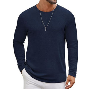 Camiseta de Manga Larga Holgada para Hombre con Logotipo Personalizado, Camiseta Deportiva Informal con Cuello Redondo para Trabajo, Gimnasio, Club, Entrenamiento - Product Image 2