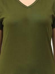 Camiseta deportiva de verano de secado rápido para mujer, con cuello en V, bordada, de punto, teñida lisa, de color sólido, en varios tamaños. - Product Image 1