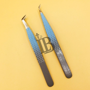 Low Moq Tweezers Purple Tweezers <b>Mink</b> <b>Lash</b> Extension Tweezer flat <b>lash</b> Sustainable 45 Degree Boot Volume Hiqh Quality Grip - Product Image 3