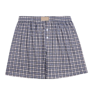 Ash Grey <b>Mini</b> Gingham Men Boxer Shorts Natural Cotton Everyday Comfort Elastic Band Premium Wholesale Boxer Shorts - Product Image 1