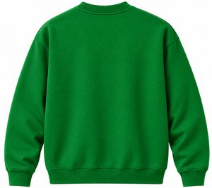 Sudadera de Cuello Redondo Verde para Hombre, Diseño con Letras de Pedrería, Corte Regular Informal, Tejido de Punto Otoñal, 100% Algodón, Sin Níquel - Product Image 2