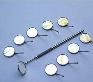 ENGR TRADERS CO ETS-042 Miroir buccal dentaire à usage manuel en acier inoxydable avec poignée moletée, instrument d'examen oral de classe I, argent - Product Image 4