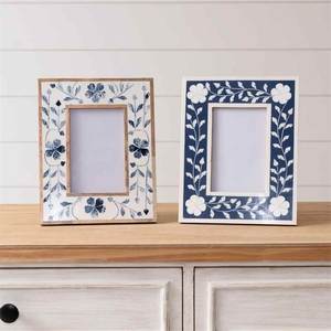 Classic <b>Black</b> <b>White</b> Bone Inlay Eco-Friendly Stocked Photo <b>Frame</b> | Handcrafted Luxury High Quality Model <b>Frame</b> - Product Image 4