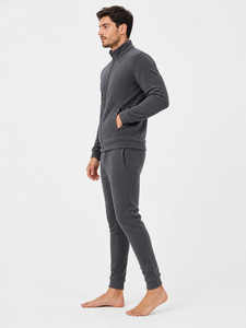 <b>Slim</b> <b>fit</b> fleece suit is a premium quality stylish tracksuit for men featuring soft breathable fabric and modern athletic design - Product Image 2