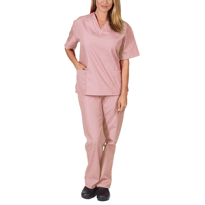 Hot Sale High Quality Unisex Medical <b>Scrubs</b> Sets Cotton Polyester Twill Fabric Breathable Soft Hospital Use Uniform - Product Image 1