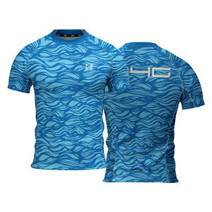 Maillot de sport personnalisé pour homme, imprimé sur mesure, sans coutures, léger, compressif, séchage rapide, extensible dans quatre directions, coupe ajustée - Product Image 3