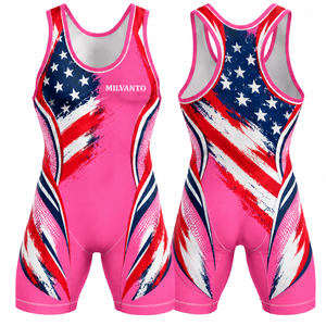 Combinaison de lutte personnalisée rose pour hommes et femmes, combinaison de lutte sublimée et combinaison de compression, combinaisons MMA personnalisées - Product Image 1