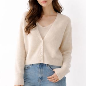 Cárdigan de Punto con Cuello en V para Mujer, Suéter Holgado Informal Ligero y Suave para Otoño, Cómodo y Elegante - Product Image 2