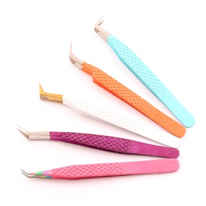 Pince à épiler à pointe en fibre, marque privée, en acier inoxydable, haute précision, pointes fermées, forte adhérence, antistatique - Product Image 4