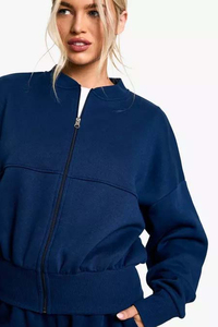 Wholesale Two Piece Lounge Set Long Sleeve Zip Sweatshirt and Straight Leg <b>Pants</b> Casual Set - Product Image 5