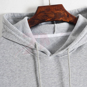 Conjunto de chándal unisex con capucha, 100% algodón polar, color gris, manga larga, color sólido, ropa de calle, nueva moda para hombre. - Product Image 3