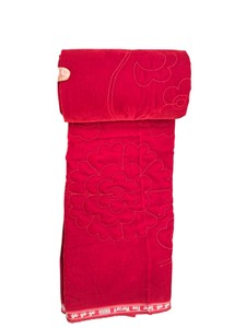 Tela de Terciopelo Rojo Tejida de Primera Calidad, Bordada con Diseño Floral, Ligera y Suave, 220 GSM, para Vestidos de Fiesta y Novia - Product Image 4