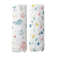 Couverture d'emmaillotage en mousseline, serviette de bain à capuche pour bébé, en coton biologique, rafraîchissante, unie, douce, enveloppante pour nouveau-né, imprimé floral personnalisé, portable, OEM