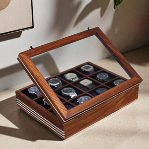 Caja de Madera para Relojes con Acabado Premium, Estuche de Exhibición de Madera para Relojes con Forro Suave de AYAANS - Product Image 5