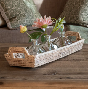 Plateau de service rectangulaire en rotin tressé fait main, plateau de rangement et de présentation pour table basse, cuisine et décoration intérieure, en provenance du Vietnam - Product Image 5