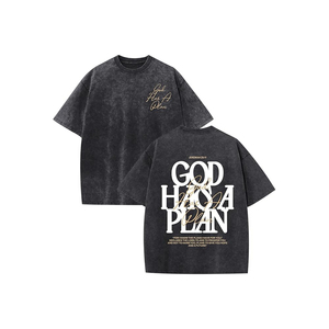 เสื้อคริสเตียนสำหรับผู้ชาย ลายพระเจ้า ศาสนา พระเยซู ศรัทธา แรงบันดาลใจ ข้อพระคัมภีร์ เสื้อยืดโอเวอร์ไซส์ ลายกราฟิกแบบฟอกสี - Product Image 1