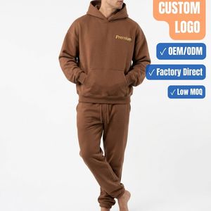 Fabricant de survêtements en coton surdimensionnés personnalisés, à marque privée, style streetwear, avec sweat à capuche et pantalon de jogging - Product Image 2